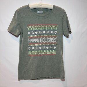 Fuego 🌈🎄Happy Holigays🎄 🌈Green T-shirt-Size XS
